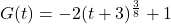 G(t) =- 2(t+3)^{\frac{3}{8}} + 1