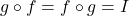 g \circ f = f \circ g = I