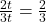 \frac{2t}{3t} = \frac{2}{3}