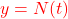 \textcolor{red}{y=N(t)}