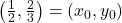 \left( \frac{1}{2}, \frac{2}{3}\right) = \left(x_{0}, y_{0}\right)