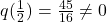 q(\frac{1}{2}) = \frac{45}{16} \neq 0