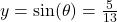 y = \sin(\theta) = \frac{5}{13}