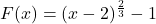 F(x) = (x-2)^{\frac{2}{3}}-1