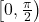 \left[0, \frac{\pi}{2}\right)