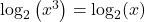 \log_{2}\left(x^{3}\right) = \log_{2}(x)