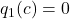 q_{1}(c) = 0