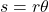 s = r \theta