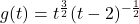 g(t) = t^{\frac{3}{2}}(t-2)^{-\frac{1}{2}}