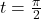 t = \frac{\pi}{2}