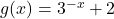 g(x) = 3^{-x}+2