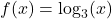 f(x) = \log_{3}(x)