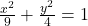 \frac{x^2}{9} + \frac{y^2}{4} = 1