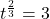 t^{\frac{2}{3}} = 3