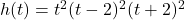 h(t) = t^2(t-2)^2(t+2)^2