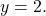 y = 2.