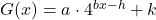 G(x) = a \cdot 4^{bx-h} + k