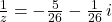 \frac{1}{z} = -\frac{5}{26} - \frac{1}{26} \,i