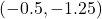 (-0.5, -1.25)