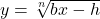 y = \sqrt[n]{bx-h}