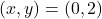 (x,y) = (0,2)