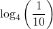 \log_{4}\left(\dfrac{1}{10}\right)