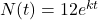 N(t) = 12e^{kt}