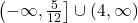 \left(-\infty, \frac{5}{12} \right] \cup (4, \infty)