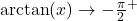 \arctan(x) \rightarrow -\frac{\pi}{2}^{+}