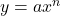 y = ax^n