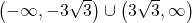 \left(-\infty, -3 \sqrt{3}\right)\cup \left(3 \sqrt{3}, \infty\right)