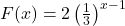 F(x) = 2 \left(\frac{1}{3}\right)^{x-1}