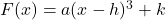 F(x) = a(x-h)^3+k