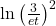 \ln \left(\frac{3}{et}\right)^2