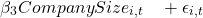 \begin{equation*} \begin{aligned} & \beta_3 Company Size_{i,t}&&+ \epsilon_{i,t}\end{aligned} \end{equation*}