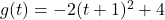 g(t) = -2(t + 1)^{2} + 4