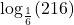 \log_{\frac{1}{6}} (216)