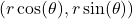 (r \cos(\theta), r \sin(\theta))