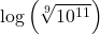 \log \left(\sqrt[9]{10^{11}}\right)