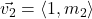 \vec{v_{2}} = \left<1,m_{2}\right>