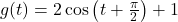 g(t) = 2 \cos\left(t +\frac{\pi}{2} \right) +1