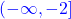 \color{blue}{(-\infty, -2]}