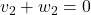 v_{2} + w_{2} = 0