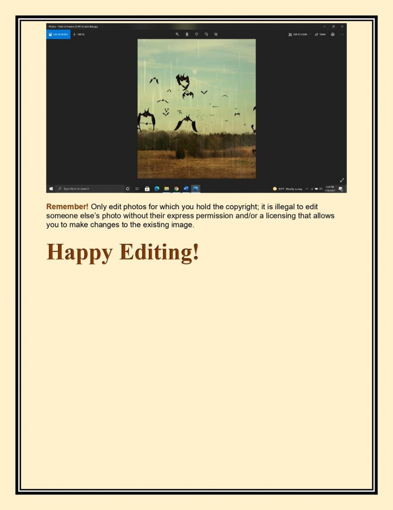 [Part 8 of 8] This and all of the remaining images in this chapter comprise a sample set of instructions. Please click the link at the end of the caption for an accessible PDF of these instructions. You will note that each image within the PDF has its own alt-text. This is the practice you should use when designing your own technical documents.