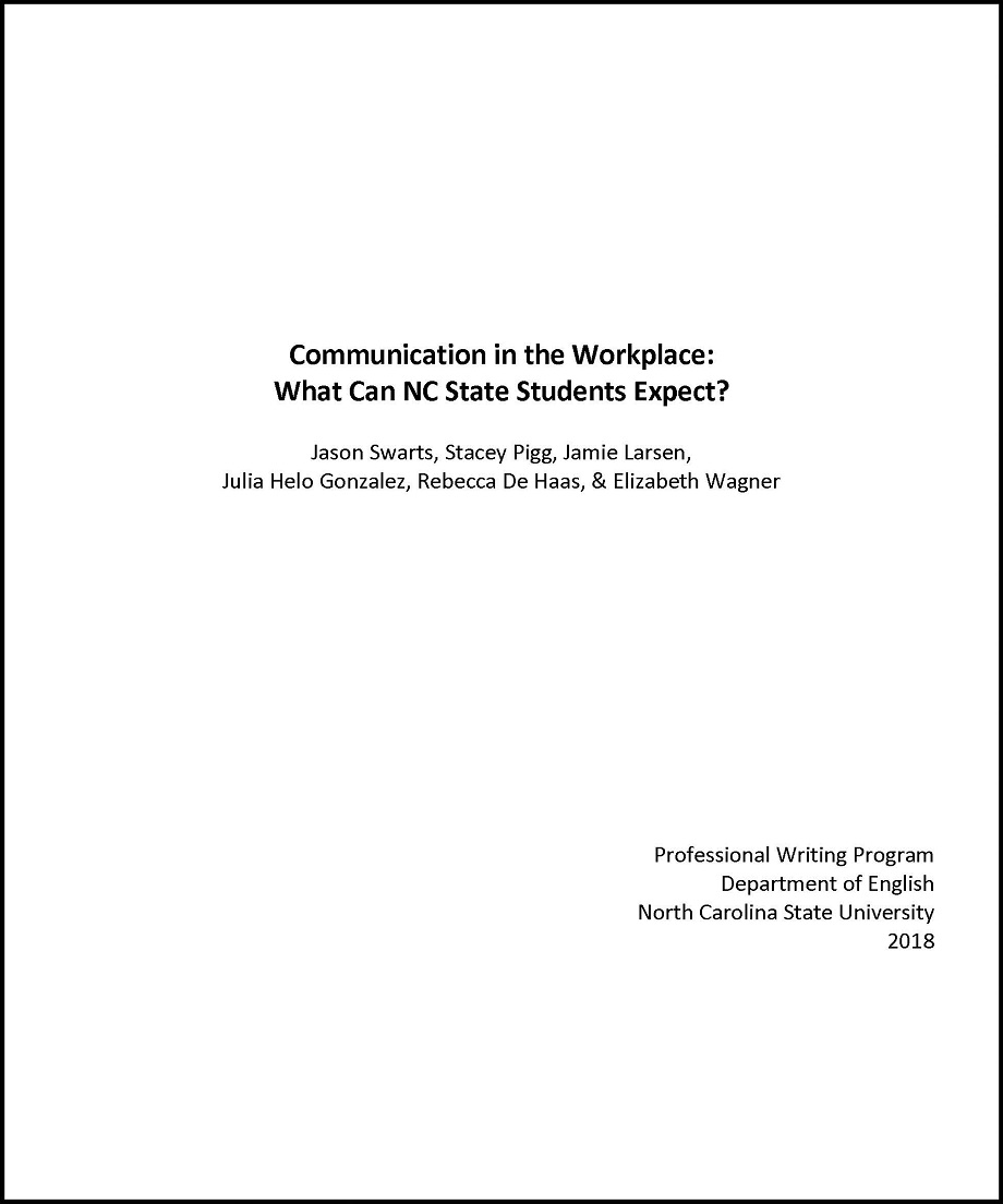 This image shows how to format the title page of a technical reporrt. Please click the link at the end of the caption for an accessible version of this information.